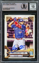 Vladimir Guerrero Jr. Autographed 2022 Topps Gypsy Queen Card #18 Toronto Blue Jays Auto Grade Gem Mint 10 Beckett BAS Stock #222878