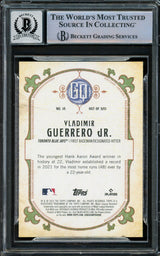 Vladimir Guerrero Jr. Autographed 2022 Topps Gypsy Queen Card #18 Toronto Blue Jays Auto Grade Gem Mint 10 Beckett BAS Stock #222878