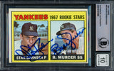 Bobby Murcer & Stan Bahnsen Autographed 1967 Topps Rookie Card #93 New York Yankees Auto Grade Gem Mint 10 Beckett BAS #16167498