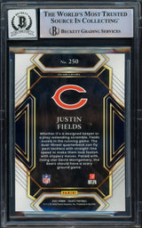 Justin Fields Autographed 2021 Select Rookie Card #250 Chicago Bears Auto Grade Gem Mint 10 Beckett BAS #16168340
