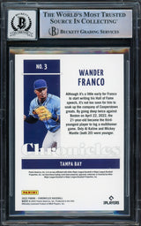 Wander Franco Autographed 2022 Panini Chronicles Rookie Card #3 Tampa Bay Rays Auto Grade Gem Mint 10 Beckett BAS #16168431