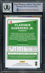 Vladmir Guerrero Jr. Autographed 2020 Donruss Card #102 Toronto Blue Jays Auto Grade Gem Mint 10 Batting Beckett BAS #16168690