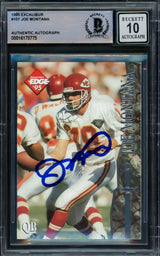 Joe Montana Autographed 1995 Collectors Edge Card #107 Kansas City Chiefs Auto Grade Gem Mint 10 Beckett BAS #16170775