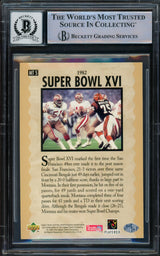 Joe Montana Autographed 1995 Upper Deck Collectors Choice Card #MT5 San Francisco 49ers Auto Grade Gem Mint 10 Beckett BAS #16170853