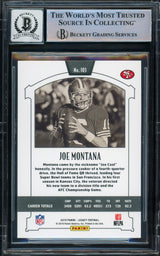 Joe Montana Autographed 2019 Panini Legacy Card #103 San Francisco 49ers Auto Grade Gem Mint 10 Beckett BAS #16171180