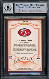 Joe Montana Autographed 2020 Donruss Card #LF-JM San Francisco 49ers Auto Grade Gem Mint 10 Beckett BAS #16171187