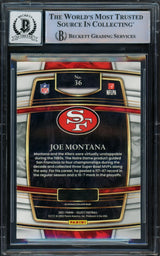 Joe Montana Autographed 2021 Select Card #36 San Francisco 49ers Auto Grade Gem Mint 10 Beckett BAS #16171198