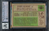 John Elway Autographed 1984 Topps Rookie Card #63 Denver Broncos Auto Grade Gem Mint 10 Beckett BAS #16167943