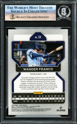 Wander Franco Autographed 2022 Panini Prizm Rookie Card #54 Tampa Bay Rays Beckett BAS #16175886