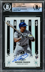 Wander Franco Autographed 2022 Topps Chrome New Classics Rookie Card #NC7 Tampa Bay Rays Beckett BAS #16178543