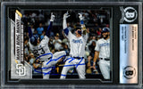 Manny Machado Autographed 2020 Topps Card #15 San Diego Padres Beckett BAS #16176457