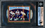 Joe Montana Autographed 1982 Topps Sticker Card #9 San Francisco 49ers Beckett BAS #16176658