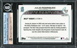 Julio Rodriguez Autographed 2022 Topps Update Chrome Rookie Card #USC165 Seattle Mariners Beckett BAS #16177600