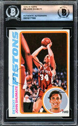 John Shumate Autographed 1978 Topps Card #46 Detroit Pistons Beckett BAS #16177806