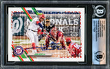 Juan Soto Autographed 2021 Topps Holiday Card #HW100 New York Mets Beckett BAS #16177828