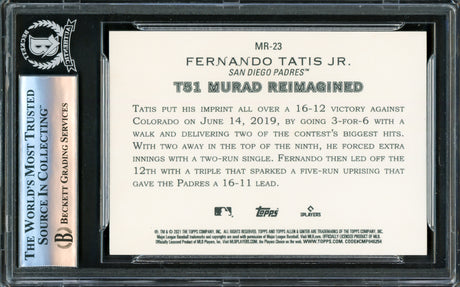 Fernando Tatis Jr. Autographed 2021 Topps Allen & Ginter Murad Card #MR23 San Diego Padres Beckett BAS #16178231