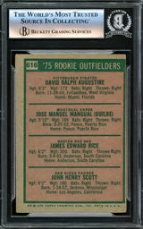 Jim Rice & Others Autographed 1975 Topps Rookie Card #616 Signed By All 4 Beckett BAS #16339921