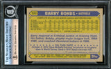Barry Bonds Autographed 1987 Topps Rookie Card #320 Pittsburgh Pirates #1766/1987 Beckett BAS #16340022