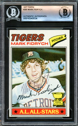 Mark "The Bird" Fidrych Autographed 1977 Topps Rookie Card #265 Detroit Tigers Beckett BAS #16340034