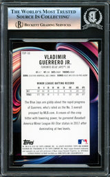 Vladimir Guerrero Jr. Autographed 2018 Bowman Platinum Rookie Card #TOP-56 Toronto Blue Jays Beckett BAS #16340134