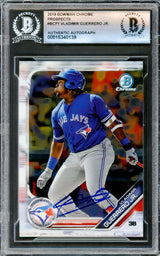 Vladimir Guerrero Jr. Autographed 2019 Bowman Chrome Card #BCP1 Toronto Blue Jays Beckett BAS #16340139