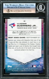 Vladimir Guerrero Jr. Autographed 2021 Bowman's Best Card #30 Toronto Blue Jays Beckett BAS #16340320