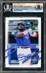 Vladimir Guerrero Jr. Autographed 2021 Topps Card #ASG-7 Toronto Blue Jays Beckett BAS #16340590