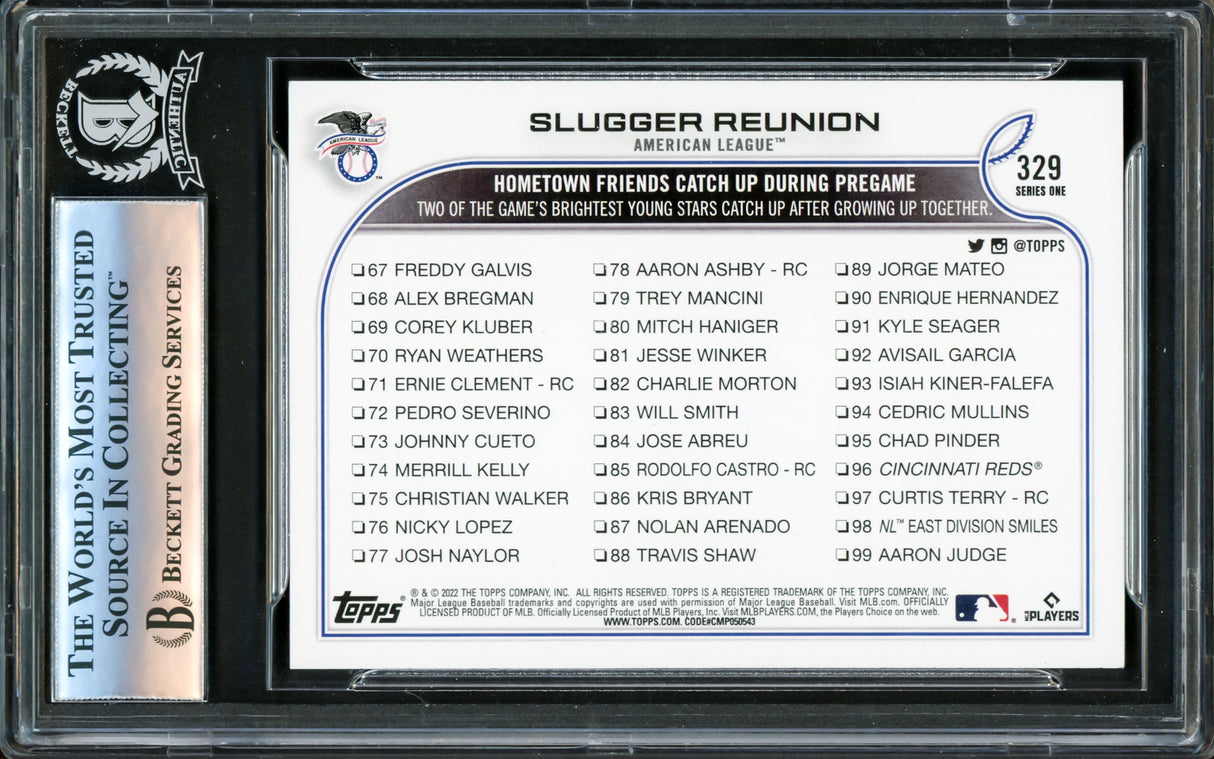 Vladimir Guerrero Jr. Autographed 2022 Topps Card #329 Toronto Blue Jays Beckett BAS #16340754