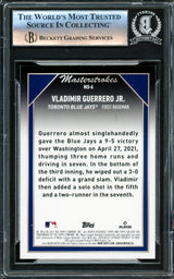 Vladimir Guerrero Jr. Autographed 2022 Topps Gallery Masterstrokes Card #MS-6 Toronto Blue Jays Beckett BAS #16340769