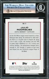 Julio Rodriguez Autographed 2022 Bowman Platinum Renowned Rookies Rookie Card #RR17 Seattle Mariners Beckett BAS #16340979