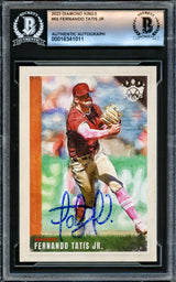 Fernando Tatis Jr. Autographed 2022 Diamond Kings Card #55 San Diego Padres Beckett BAS #16341011