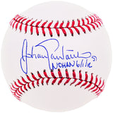 Johan Santana Autographed Official MLB Baseball New York Mets "Nohan 6/1/12" Beckett BAS Witness Stock #210999