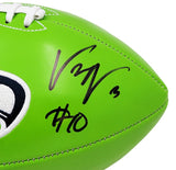 Uchenna Nwosu Autographed Seattle Seahawks Green Logo Football MCS Holo Stock #211035