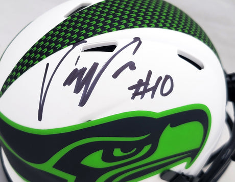 Uchenna Nwosu Autographed Seattle Seahawks Lunar Eclipse White Speed Mini Helmet MCS Holo Stock #211038