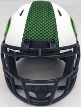 Uchenna Nwosu Autographed Seattle Seahawks Lunar Eclipse White Speed Mini Helmet MCS Holo Stock #211038