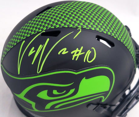 Uchenna Nwosu Autographed Seattle Seahawks Eclipse Black Speed Mini Helmet MCS Holo Stock #211039
