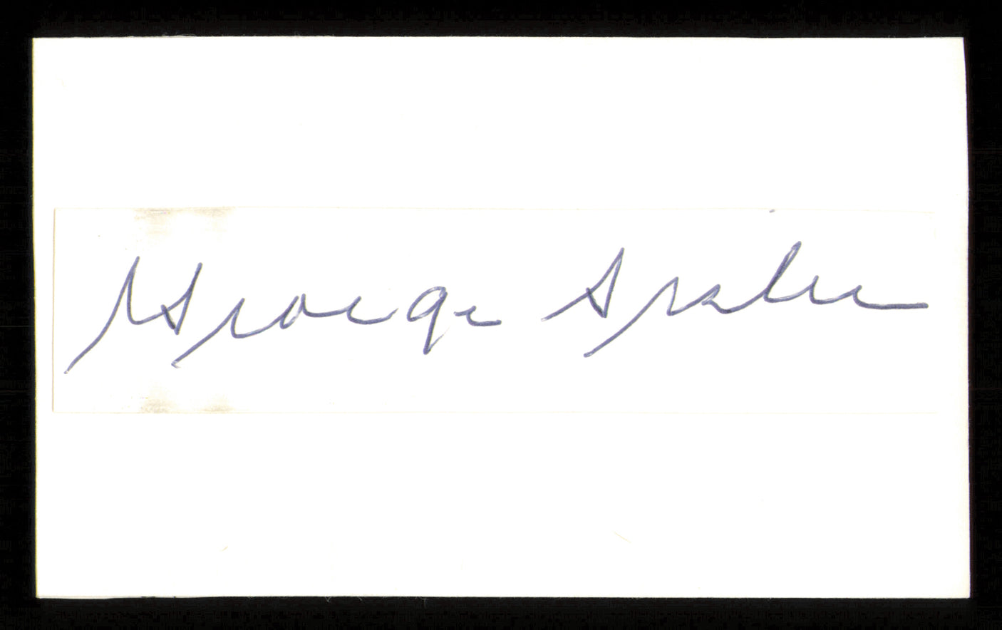 George Sisler Autographed 1x5 Cut Signature St. Louis Browns Glued To 3x5 Photo SKU #222518