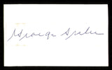 George Sisler Autographed 1x5 Cut Signature St. Louis Browns Glued To 3x5 Photo SKU #222518