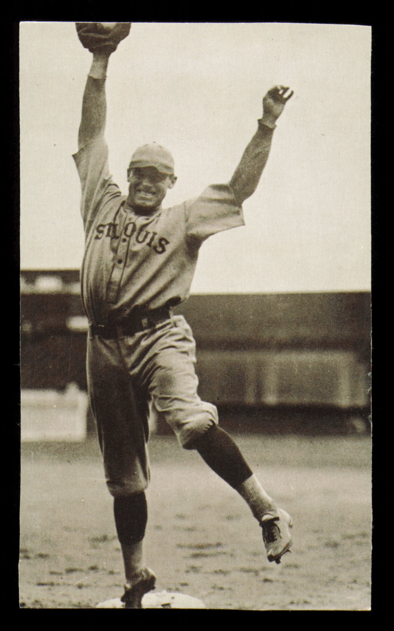 George Sisler Autographed 1x5 Cut Signature St. Louis Browns Glued To 3x5 Photo SKU #222518