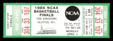 1984 NCAA Basketball Tournament Finals Unsigned Full Ticket Georgetown vs. Houston in Seattle SKU #222587