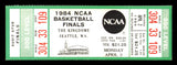 1984 NCAA Basketball Tournament Finals Unsigned Full Ticket Georgetown vs. Houston in Seattle SKU #222589