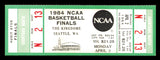 1984 NCAA Basketball Tournament Finals Unsigned Full Ticket Georgetown vs. Houston in Seattle SKU #222594