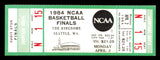 1984 NCAA Basketball Tournament Finals Unsigned Full Ticket Georgetown vs. Houston in Seattle SKU #222595