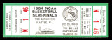 1984 NCAA Basketball Tournament Semi Finals Unsigned Full Ticket Georgetown SKU #222602