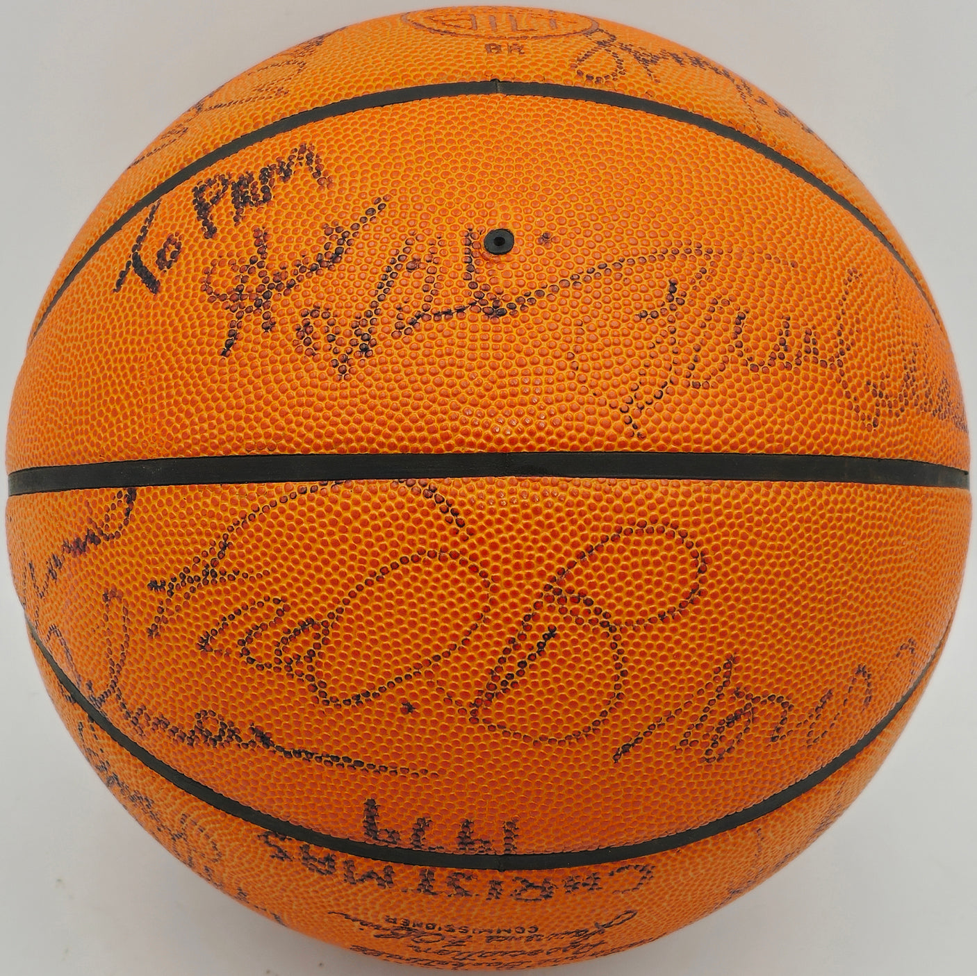 1979-80 Seattle Supersonics Team Autographed Official Wilson NBA Game Ball Basketball With 13 Signatures Including Lenny Wilkens & Fred Brown Beckett BAS #AD43574