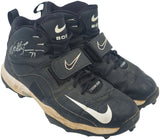 Walter Jones Autographed Dual Signed Pair of Game Used Black Nike Zoom Air Cleats Seattle Seahawks Beckett BAS QR #BF24626 & BF24627