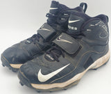 Walter Jones Autographed Dual Signed Pair of Game Used Black Nike Zoom Air Cleats Seattle Seahawks Beckett BAS QR #BF24626 & BF24627