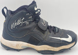 Walter Jones Autographed Dual Signed Pair of Game Used Black Nike Zoom Air Cleats Seattle Seahawks Beckett BAS QR #BF24626 & BF24627