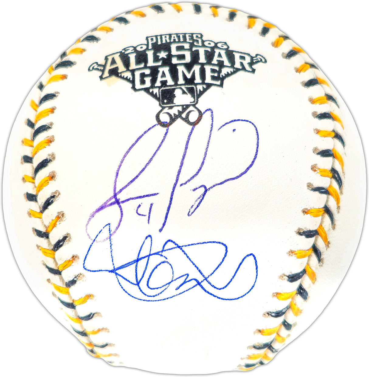 Ichiro Suzuki & Jose Lopez Autographed Official 2006 All Star Game Logo Game Baseball Seattle Mariners IS Holo & Beckett BAS Witness QR Stock #238612