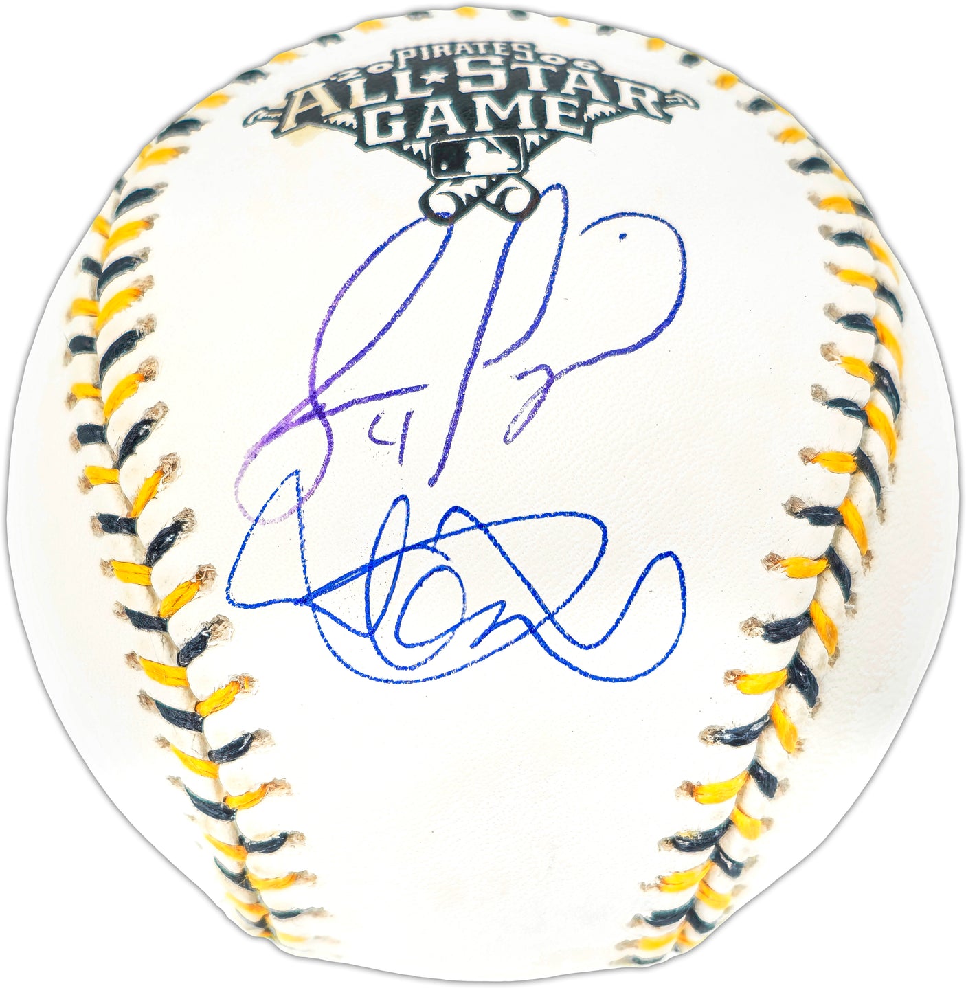 Ichiro Suzuki & Jose Lopez Autographed Official 2006 All Star Game Logo Game Baseball Seattle Mariners IS Holo & Beckett BAS Witness QR Stock #238612